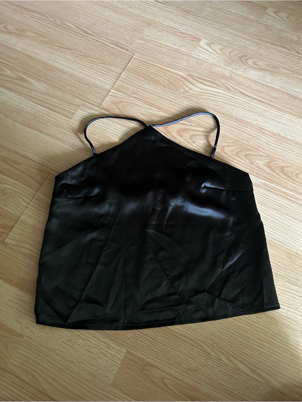 NWT Petal & Pup Black Pai Rosette Satin Top Medium